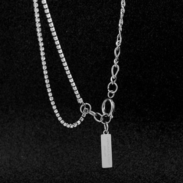 chokers asymmetry stainless steel necklace rhinestone chain for women luxury jewelry word tag charm pendant choker trendy, Golden;silver
chokers asymmetry stainless steel necklace rhinestone chain for women luxury jewelry word tag charm pendant choker trendy, Golden;silver