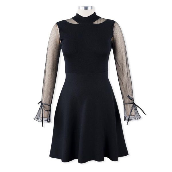 casual dresses neatie kiddie mesh long sleeve a-line dress fashion solid hign waist slim o-neck mini vestidos ladies clothes 2021, Black;gray
casual dresses neatie kiddie mesh long sleeve a-line dress fashion solid hign waist slim o-neck mini vestidos ladies clothes 2021, Black;gray