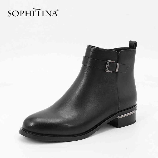 sophitina comfortable low heel metal decoration and round toe sheepskin genuine leather shoes handmade for winter l5 210513, Black
sophitina comfortable low heel metal decoration and round toe sheepskin genuine leather shoes handmade for winter l5 210513, Black