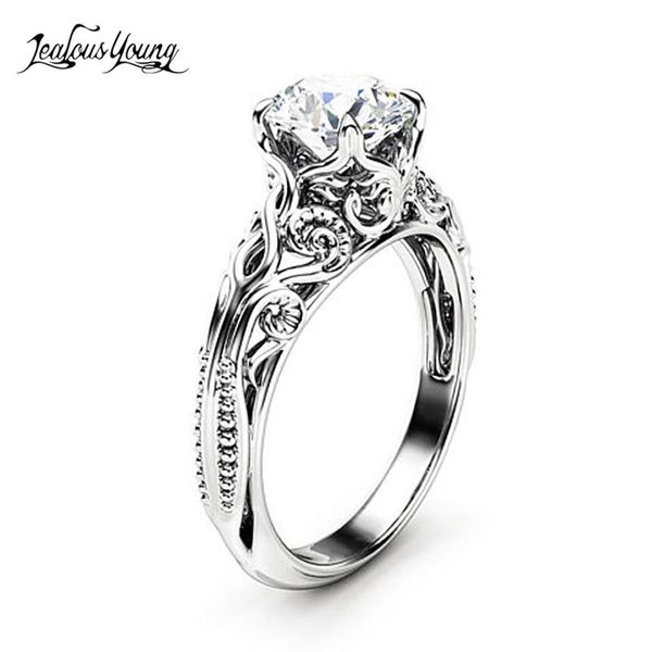 wedding rings 2021 vintage gothnic round crystal zircon engagement ring with white silver color cz stone for women anillos mujer, Slivery;golden
wedding rings 2021 vintage gothnic round crystal zircon engagement ring with white silver color cz stone for women anillos mujer, Slivery;golden