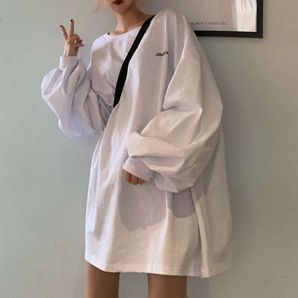 women's sweaters hoodies harajuku bf large t-shirt korean ins fashionable lantern sleeve loose and versatile mid long autumn h6zq, White;black
women's sweaters hoodies harajuku bf large t-shirt korean ins fashionable lantern sleeve loose and versatile mid long autumn h6zq, White;black