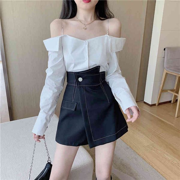 skirt strapless sling shirt lost all-match high waist skirt suit pants two-piece temperament, Black
skirt strapless sling shirt lost all-match high waist skirt suit pants two-piece temperament, Black