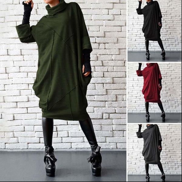 womens autumn hoodies zanzea women vintage solid vestidos long sleeve pullovers female turtleneck robe plus size 5xl, Black
womens autumn hoodies zanzea women vintage solid vestidos long sleeve pullovers female turtleneck robe plus size 5xl, Black