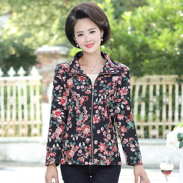 women's jackets spring fall 2021 floral and coats middle age mother zipper clothing fashion 5xl plus size women outwear, Black;brown
women's jackets spring fall 2021 floral and coats middle age mother zipper clothing fashion 5xl plus size women outwear, Black;brown