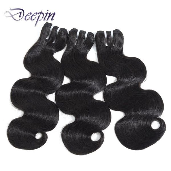 deepin super double drawn hair extension malaysia body wave bundles 100% human natural color virgin bulks, Black
deepin super double drawn hair extension malaysia body wave bundles 100% human natural color virgin bulks, Black