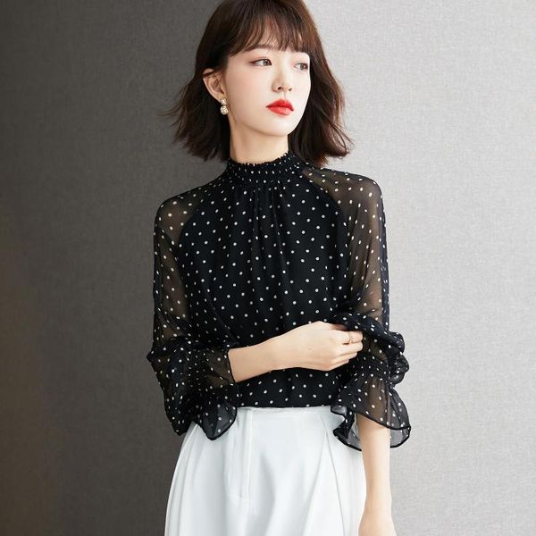 women's blouses & shirts autumn fashion dot womens long sleeve chiffon blouse women blusas elegantes de mujer 2021 and, White
women's blouses & shirts autumn fashion dot womens long sleeve chiffon blouse women blusas elegantes de mujer 2021 and, White