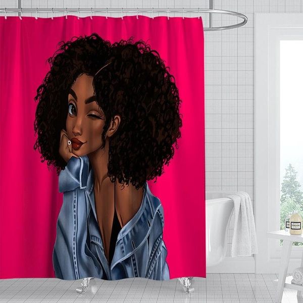 african girl waterproof and mildew proof shower curtains perforated printing bathroom curtain
african girl waterproof and mildew proof shower curtains perforated printing bathroom curtain