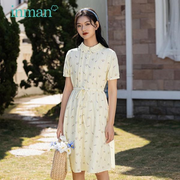 party dresses inman artsy elegant style one-piece women wrinkle embroidery drawstring waist belt hollow out lace turn down collar dress, White;black
party dresses inman artsy elegant style one-piece women wrinkle embroidery drawstring waist belt hollow out lace turn down collar dress, White;black