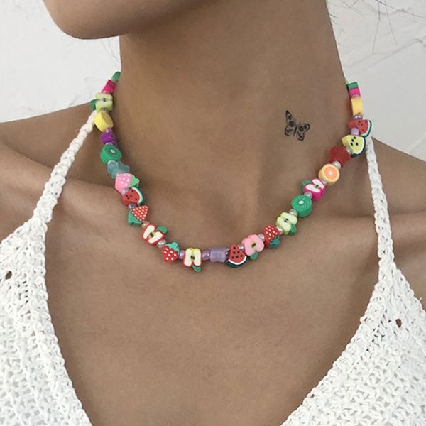 bohemian resin fruit star beads necklace for women girls soft clay choker collares necklace 2021 new summer jewelry, Golden;silver
bohemian resin fruit star beads necklace for women girls soft clay choker collares necklace 2021 new summer jewelry, Golden;silver