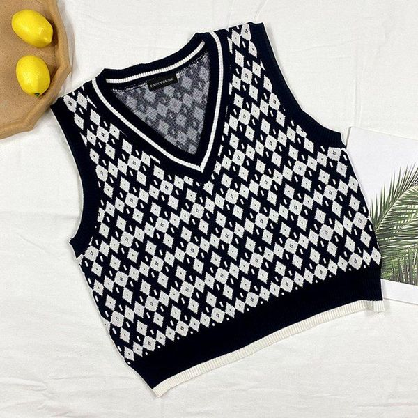 sweater vest women sweaters pullover fashion knitted harajuku girl jumper casual sleeveless autumn v neck vests women's, White;black
sweater vest women sweaters pullover fashion knitted harajuku girl jumper casual sleeveless autumn v neck vests women's, White;black