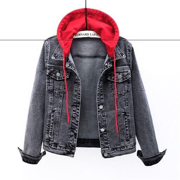 women's jackets 5xl casual loose large size hooded denim jacket spring autumn fashion slim single-breasted all-match, Black;brown
women's jackets 5xl casual loose large size hooded denim jacket spring autumn fashion slim single-breasted all-match, Black;brown
