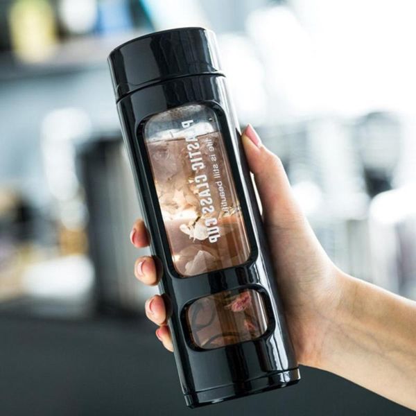 water bottle 400ml double-layer anti-scalding plastic shell glass portable camping transparent outdoor kettle with tea 
water bottle 400ml double-layer anti-scalding plastic shell glass portable camping transparent outdoor kettle with tea