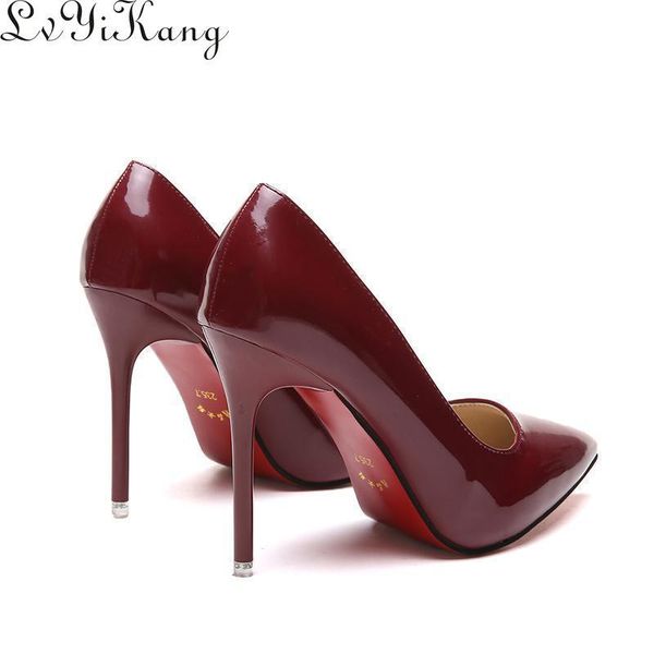 dress shoes 2021 women pointed toe pumps patent leather high heels boat wedding zapatos mujer blue white, Black
dress shoes 2021 women pointed toe pumps patent leather high heels boat wedding zapatos mujer blue white, Black