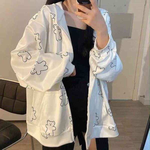 women's jackets casaco com capuz feminino solto outono novo harajuku pequeno urso dos desenhos animados impressão outerwear invern, Black;brown
women's jackets casaco com capuz feminino solto outono novo harajuku pequeno urso dos desenhos animados impressão outerwear invern, Black;brown