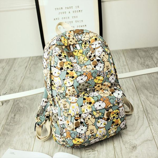 canvas fabric women backpacks cute cat animal printing girls college daily lapbook bags travel bagpacks mochila
canvas fabric women backpacks cute cat animal printing girls college daily lapbook bags travel bagpacks mochila
