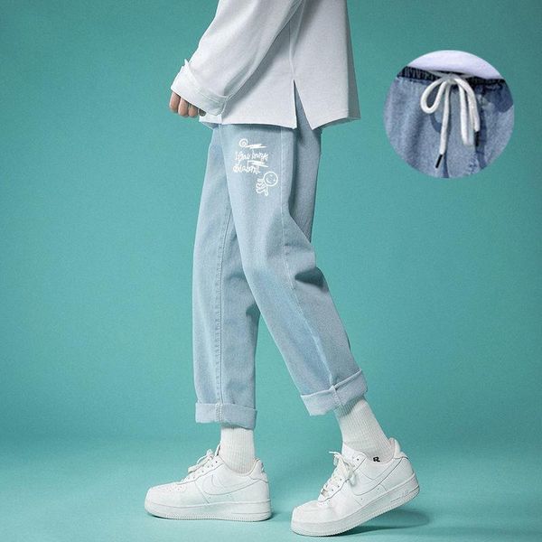 men's pants 2021 autumn trend wide-leg stretch waist jeans casual straight cropped trousers men, Black
men's pants 2021 autumn trend wide-leg stretch waist jeans casual straight cropped trousers men, Black