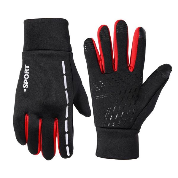 cycling gloves sport winter anti-slip bike glove bicycle windproof touchscreen with reflective tape for mtb, Black
cycling gloves sport winter anti-slip bike glove bicycle windproof touchscreen with reflective tape for mtb, Black
