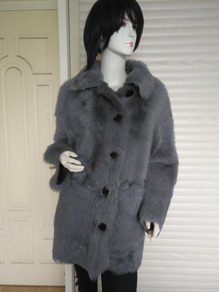women's fur & faux genuine lamb jacket real leather coat luxury winter warm tusikana, Black
women's fur & faux genuine lamb jacket real leather coat luxury winter warm tusikana, Black