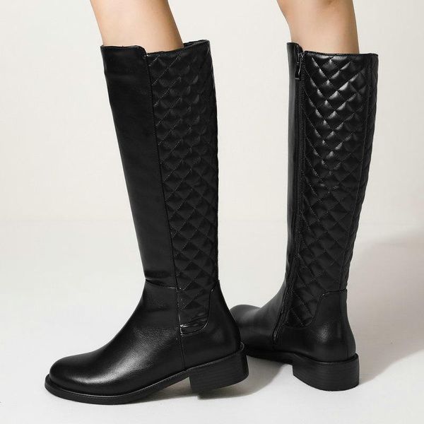 boots 2021 knee high women low square heels motorcycle shoes autumn winter rouned toe concise long big size 34-43, Black
boots 2021 knee high women low square heels motorcycle shoes autumn winter rouned toe concise long big size 34-43, Black