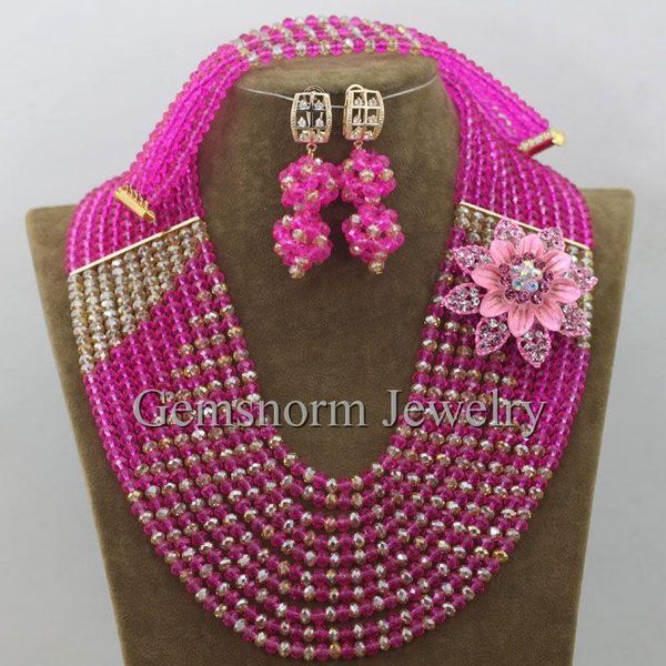 wedding jewelry sets stylish fuchsia fushia pink african beads set crystal bridal women wb966, Slivery;golden
wedding jewelry sets stylish fuchsia fushia pink african beads set crystal bridal women wb966, Slivery;golden