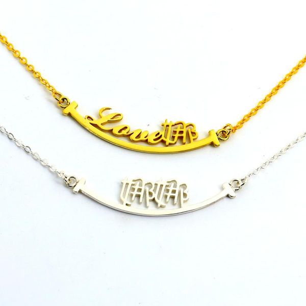 pendant necklaces doremi 2021 smile name necklace custom stainless steel clavicle korean creative jewelry couple gift, Silver
pendant necklaces doremi 2021 smile name necklace custom stainless steel clavicle korean creative jewelry couple gift, Silver