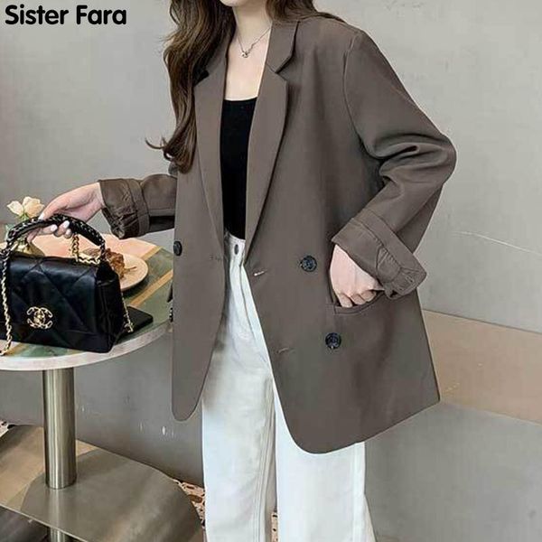 women's suits & blazers sister fara spring plus size long sleeve female solid double breasted loose jacket autumn elegant ladies casual, White;black
women's suits & blazers sister fara spring plus size long sleeve female solid double breasted loose jacket autumn elegant ladies casual, White;black