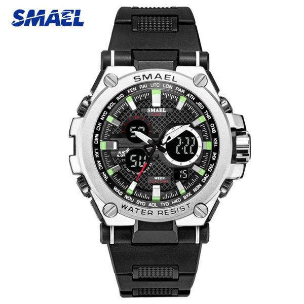 men's quartz watch military sport wristwatch 50m waterproof dual display digital men watches silicone army relojes hombre wristwatches, Slivery;brown
men's quartz watch military sport wristwatch 50m waterproof dual display digital men watches silicone army relojes hombre wristwatches, Slivery;brown
