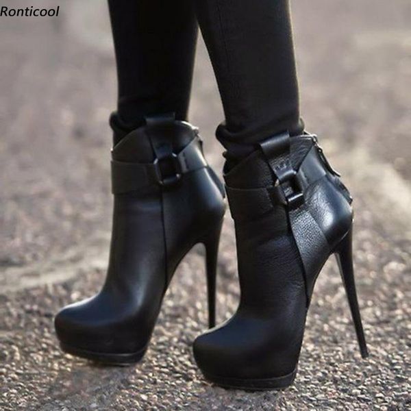 boots ronticool women platform ankle back zipper stiletto high heels round toe elegant black party shoes plus us size 5-20
boots ronticool women platform ankle back zipper stiletto high heels round toe elegant black party shoes plus us size 5-20