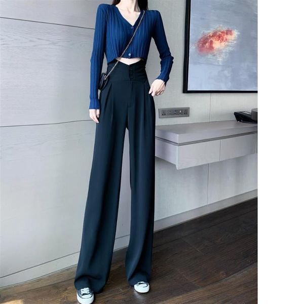 fashion women's high wasit loose women suit pants spring office lady long trousers vestodo female & capris, Black;white
fashion women's high wasit loose women suit pants spring office lady long trousers vestodo female & capris, Black;white
