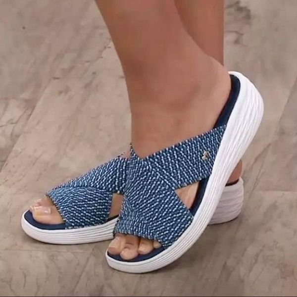 elastic wedge slippers 2021 women summer shoes plus size slipper casual slides breathable thick sole beach, Black
elastic wedge slippers 2021 women summer shoes plus size slipper casual slides breathable thick sole beach, Black