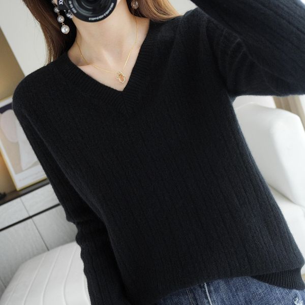 women's sweaters dy - women's v-neck long sleeve knitted sweater, cashmere autumn and winter casual tight sweater, White;black
women's sweaters dy - women's v-neck long sleeve knitted sweater, cashmere autumn and winter casual tight sweater, White;black