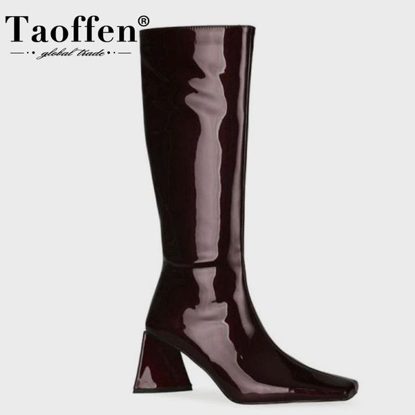boots taoffen size 34-43 knee for women winter shoes strange heel solid color long boot female daily all-match footwear, Black
boots taoffen size 34-43 knee for women winter shoes strange heel solid color long boot female daily all-match footwear, Black