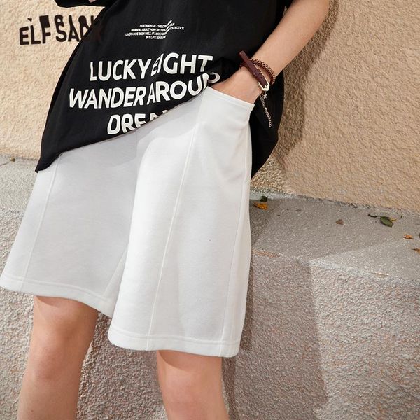 women's shorts elfsack solid high waist smart casual women wide leg 2021 summer elf pure chic korean ladies basic daily straight bottom, White;black
women's shorts elfsack solid high waist smart casual women wide leg 2021 summer elf pure chic korean ladies basic daily straight bottom, White;black