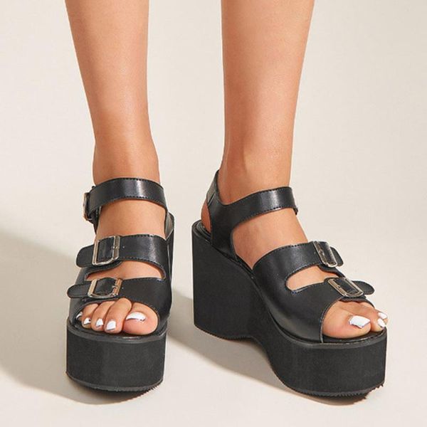 sandals casual plus size shoes open toe platform round lady wedges summer women high heel buckle strap female, Black
sandals casual plus size shoes open toe platform round lady wedges summer women high heel buckle strap female, Black