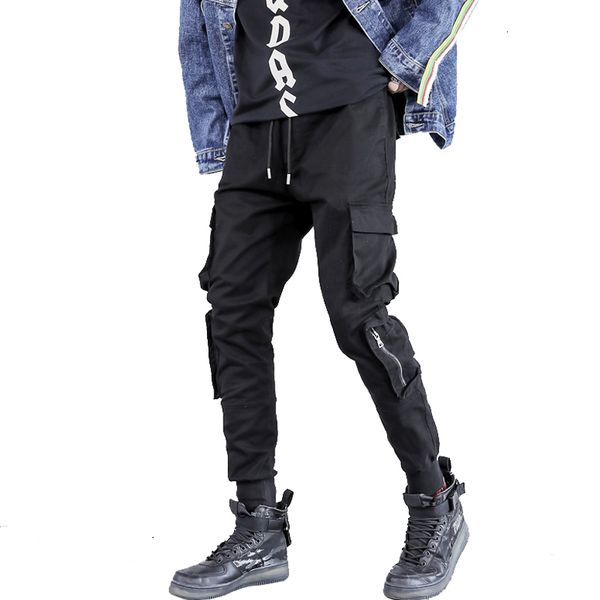 punk hip hop black harem zipper korean ribbons slim fit elastic men streetwear pants drop abz161
punk hip hop black harem zipper korean ribbons slim fit elastic men streetwear pants drop abz161
