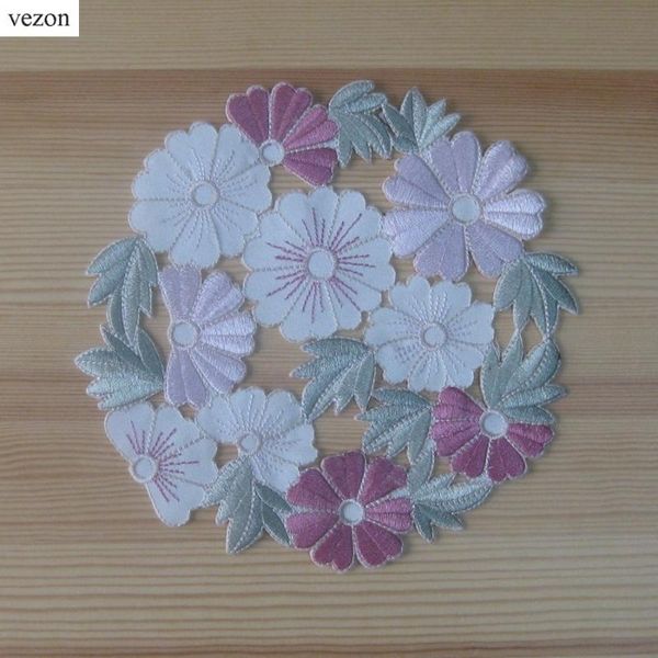 vezon round elegant polyester floral embroidery placemat delicate tablecloth embroidered cutwork placemats table cloth
vezon round elegant polyester floral embroidery placemat delicate tablecloth embroidered cutwork placemats table cloth