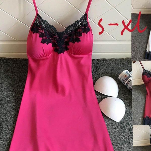 25 satin nightwear nightdress womens sleepwears lingerie with chest pads thong female underwear dress, Black;red
25 satin nightwear nightdress womens sleepwears lingerie with chest pads thong female underwear dress, Black;red