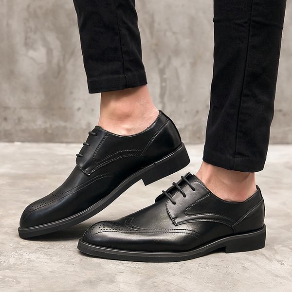 buffny busins drs leather shoes men's autumn winter youth korean version british black pointed casual breathable
buffny busins drs leather shoes men's autumn winter youth korean version british black pointed casual breathable