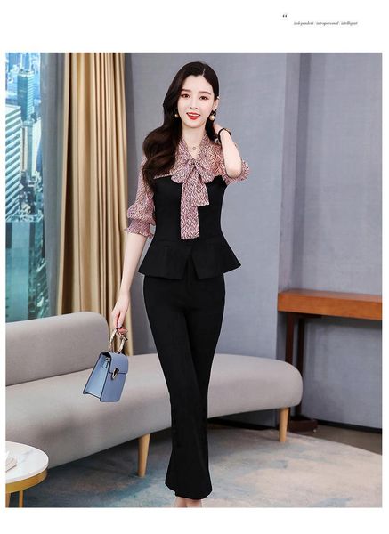 style women's suit summer fflared pants print splicing fashion two piece set skirt and trousers large size 4xl., White
style women's suit summer fflared pants print splicing fashion two piece set skirt and trousers large size 4xl., White