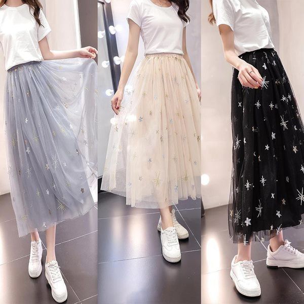 skirts 2021 summer korean simple black star gauze skirt high waist slimming casual loose women a-line long tide
skirts 2021 summer korean simple black star gauze skirt high waist slimming casual loose women a-line long tide