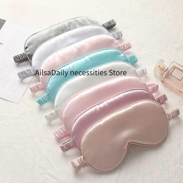 the double-sided imitation silk sleep eye mask shading elastic straps travel pure color breathable beauty party favor
the double-sided imitation silk sleep eye mask shading elastic straps travel pure color breathable beauty party favor