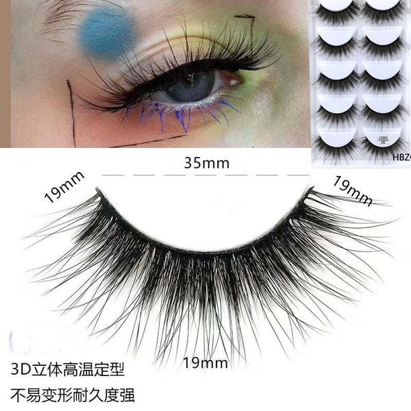 1 box mink eyelashes natural long 3d lashes hand made false plastic cotton stalk makeup eyelash1