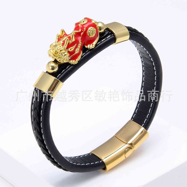 souvenirs hand catenary fashion woven single-layer metal leather rope bracelet buckle stainless steel magnetic
souvenirs hand catenary fashion woven single-layer metal leather rope bracelet buckle stainless steel magnetic