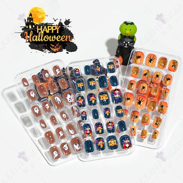 false nails 24pcs/set children's wear halloween wearable fake nail patch finished pieces 14 options, Red;gold
false nails 24pcs/set children's wear halloween wearable fake nail patch finished pieces 14 options, Red;gold