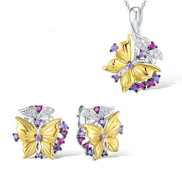 earrings & necklace fashion gold silver double color clear zircon butterfly jewelry sets for girls women simple party earring gift
earrings & necklace fashion gold silver double color clear zircon butterfly jewelry sets for girls women simple party earring gift