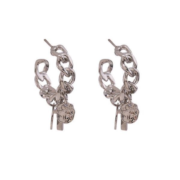 hoop & huggie c-shaped earrings chain cross iron coin pendant punk cool stuff jewelry women, Golden;silver
hoop & huggie c-shaped earrings chain cross iron coin pendant punk cool stuff jewelry women, Golden;silver