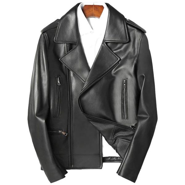 men's leather & faux 2021 motorcycle jackets genuine sheepskin moto jacket clothing spring autumn breathable biker coat s8644, Black
men's leather & faux 2021 motorcycle jackets genuine sheepskin moto jacket clothing spring autumn breathable biker coat s8644, Black