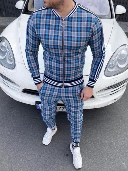 men's tracksuits the latest fashion brand 3d plaid sports jogging slim jacket for autumn, 2021 street hip-hop zipper suit, Gray
men's tracksuits the latest fashion brand 3d plaid sports jogging slim jacket for autumn, 2021 street hip-hop zipper suit, Gray