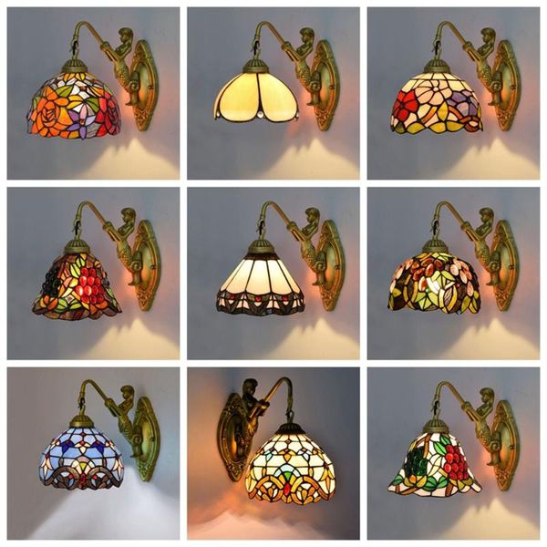 tiffany stained glass wall lamp european-style mediterranean aisle corridor balcony bedside rural mirror front lighting
tiffany stained glass wall lamp european-style mediterranean aisle corridor balcony bedside rural mirror front lighting