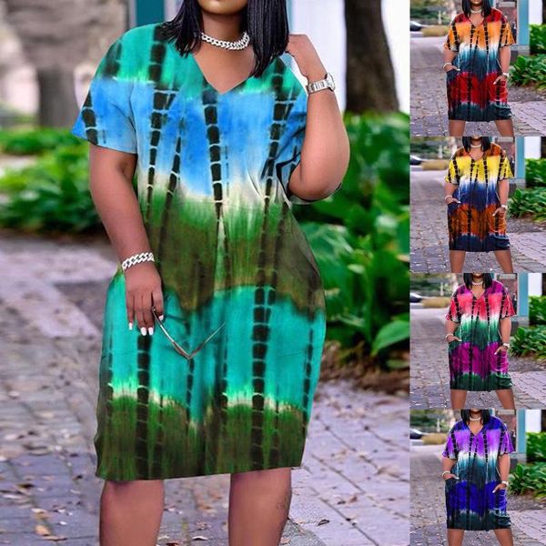 casual dresses women loose tie-dye print v-neck fashion pocket short-sleeved dress streetwear female, Black;gray
casual dresses women loose tie-dye print v-neck fashion pocket short-sleeved dress streetwear female, Black;gray